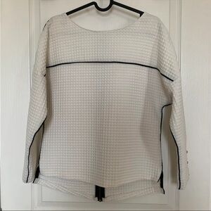 Zara oversized white crimple blouse